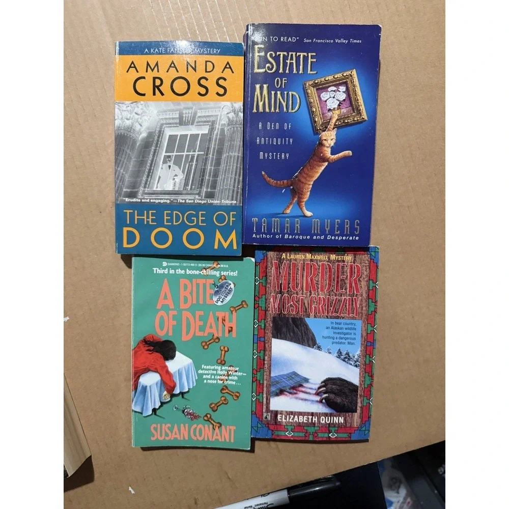 Lot of‎ 10 random murder mystery novel paperback books, various authors B45
